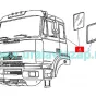 330-5603040 Стекло кабины боковое большое (Урал-Безкапотник, кабина со спальным местом)